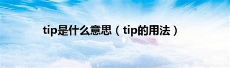 tips 意思